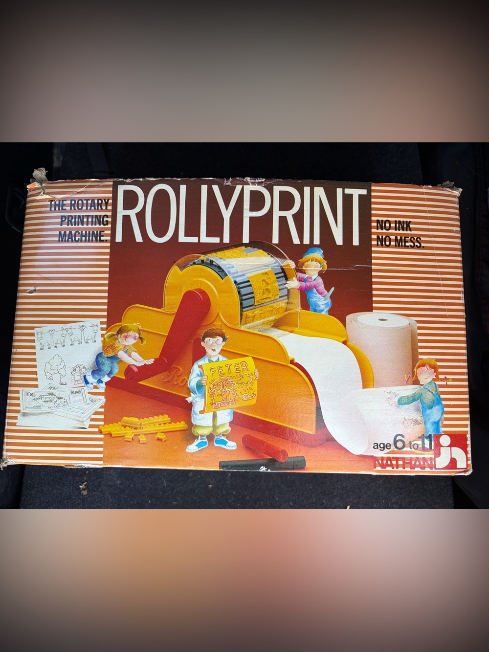 Rare Vintage Rollyprint By Nathan Crayon Toy Printing Machine